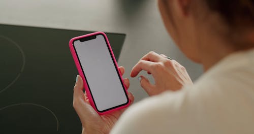 Close Up Video of a Person Holding Mobile Phone