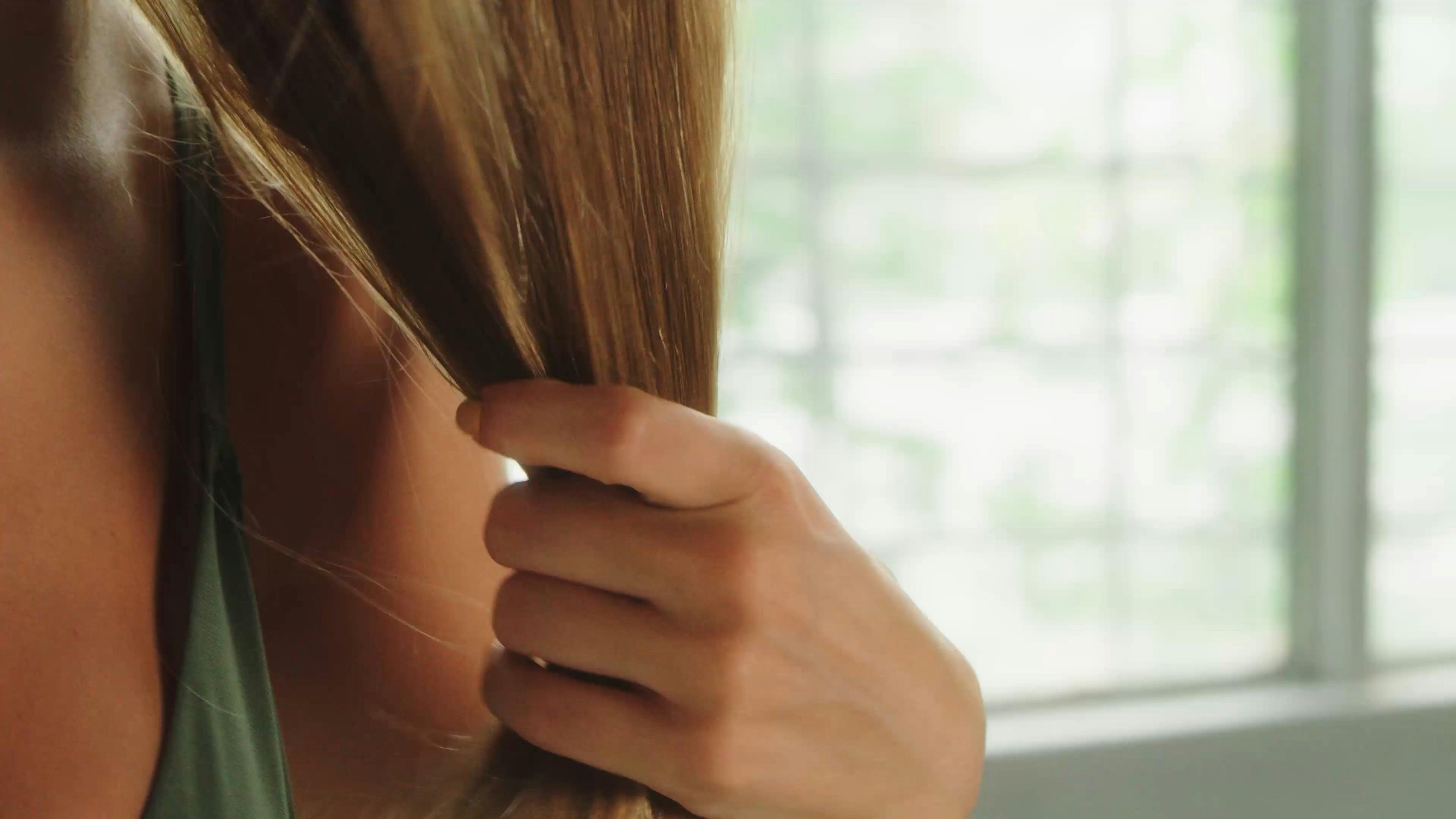 A Woman Brushing Her Long Hair Free Stock Video Footage, Royalty-Free 4K &  HD Video Clip