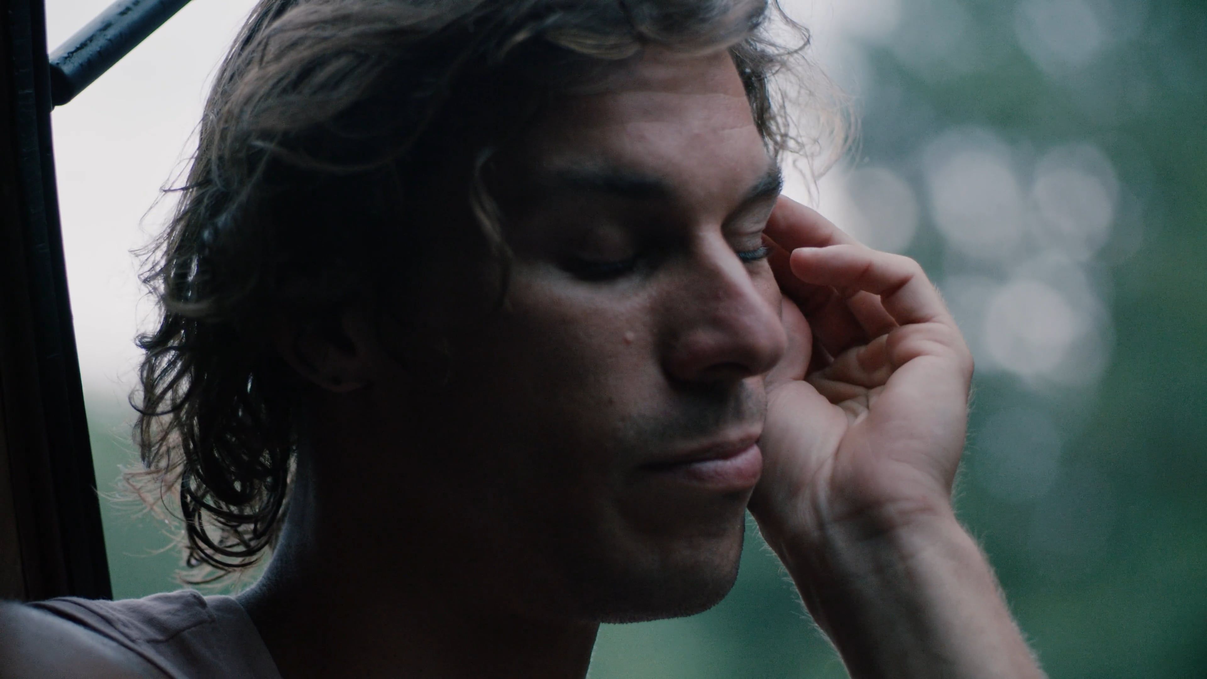 Close up of a Man Looking out in the Rain Free Stock Video Footage ...