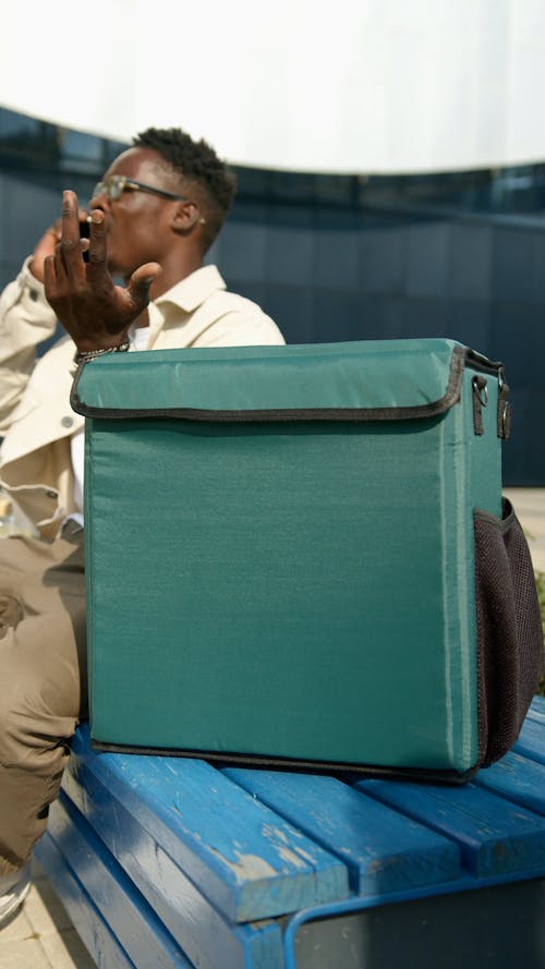 A Man Talking using a Smartphone