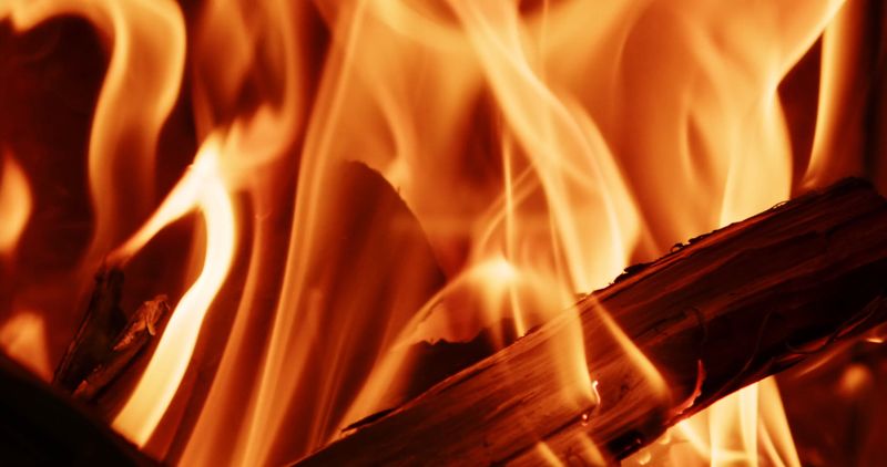 A close up of a fire burning in a fireplace Free Stock Video Footage ...