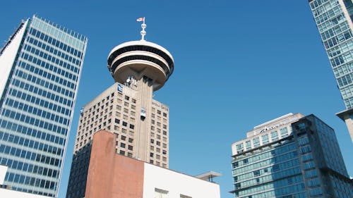 A View of an Elevator on a Tall Building