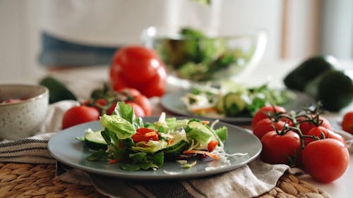 A Vegetable Salad on a Plate