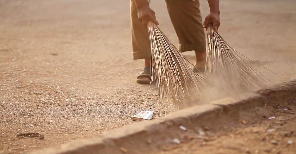 Using Broom Person Sweeping the Floor Using Brooms Free Stock Video Footage ...