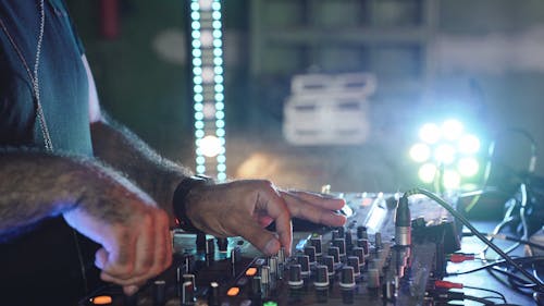 Close-up Footage of a Person Using Disc Jockey