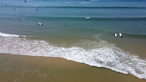 Drone Footage of Calm Water of a Sea