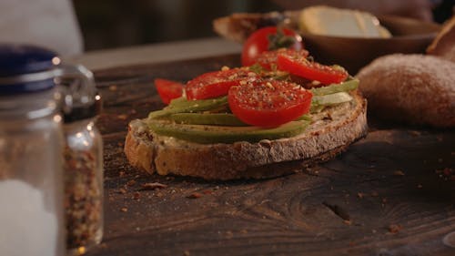 A Close-up Video of an Avocado Toasts