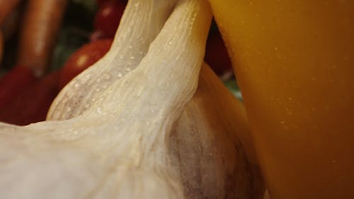 Droplets of Water on Fresh Vegetables