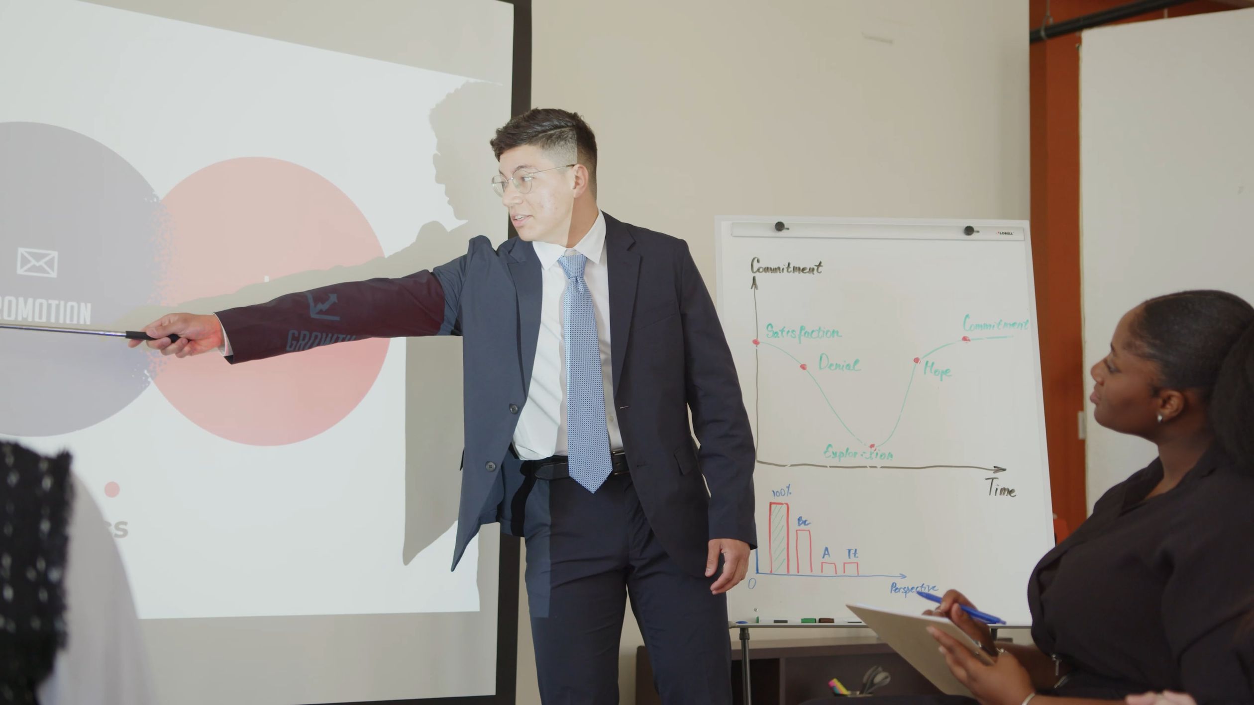 A Man Showing His Presentation Using a Projector Free Stock Video ...