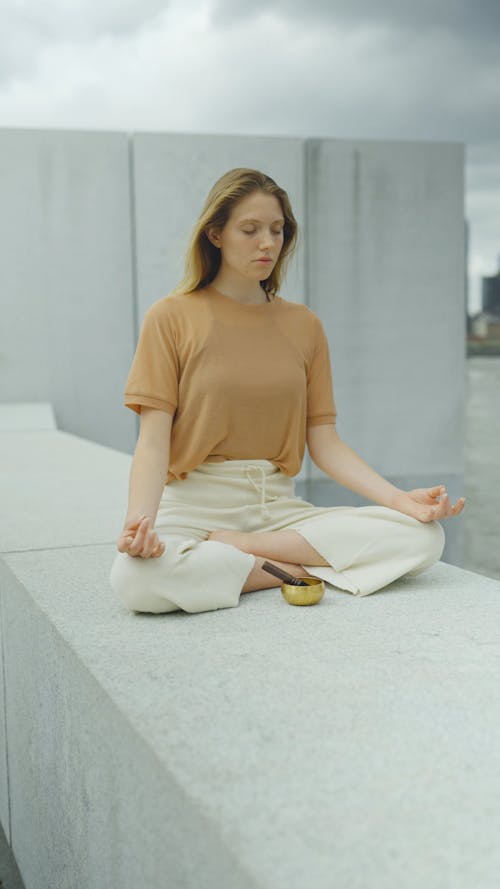 A Woman Meditating