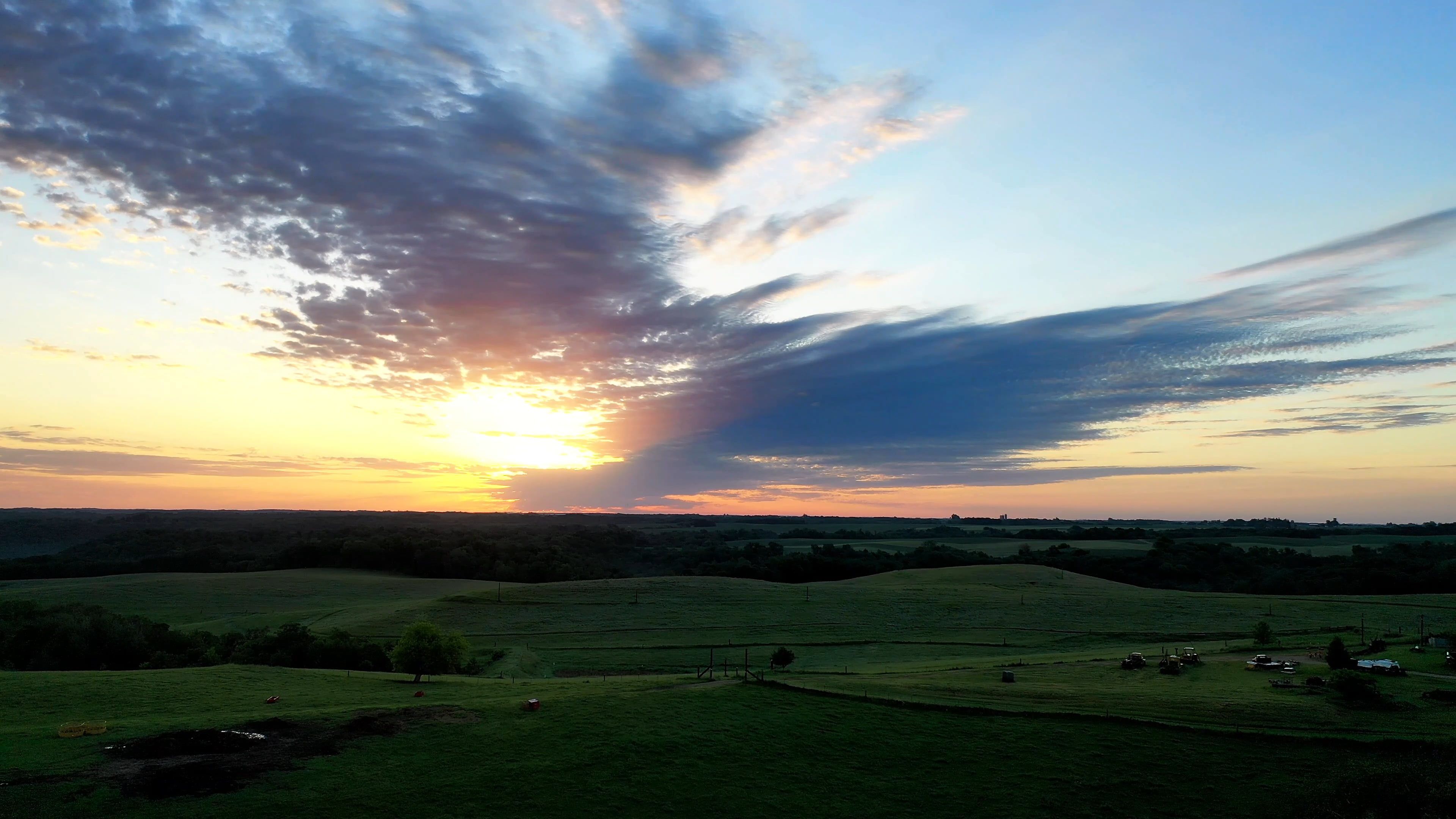 Drone Footage of a Scenic Landscape Free Stock Video Footage, Royalty ...