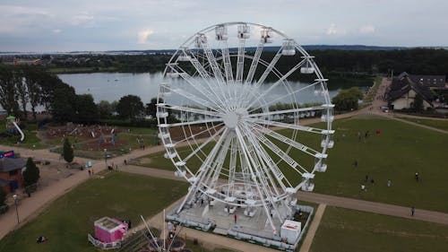 Drone Footage of a Ferris Wheel