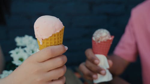 A Couple Holding an Ice Cream
