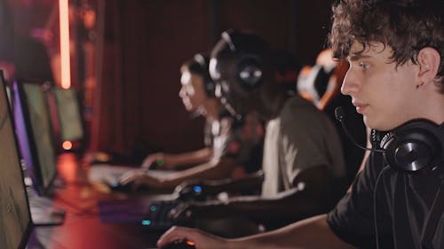 Gamers Playing at a Tournament 