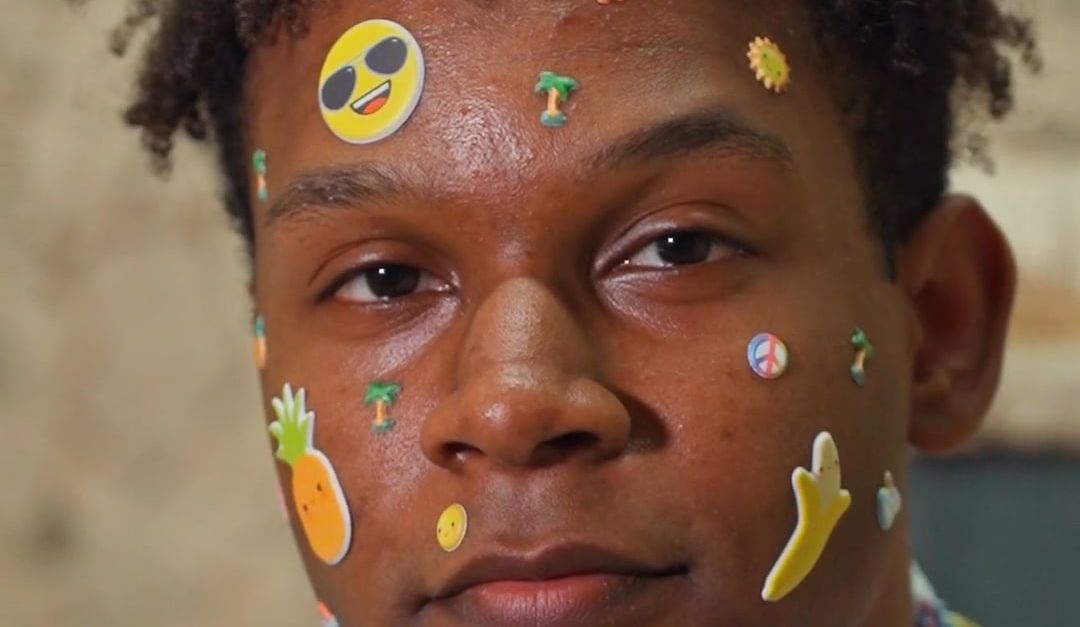 People Using Stickers A Man With Stickers on His Face Free Stock Video Footage, Royalty-Free ...