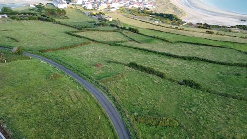 Drone Footage of a Village Near Coast