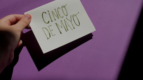 A Cinco De Mayo Written on the Paper
