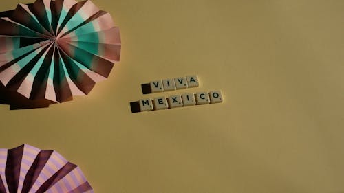 Scrabble Tiles on Yellow Background