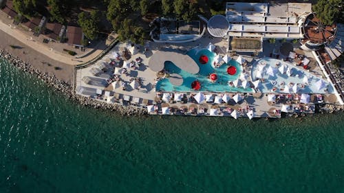 Drone Footage of a Beach Resort