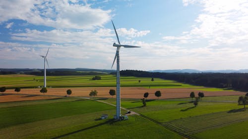 Aerial Footage of Windmills