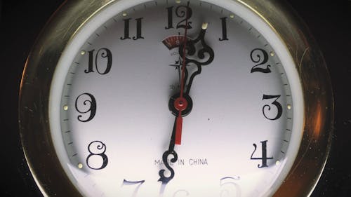 Close Up of an Analog Clock 