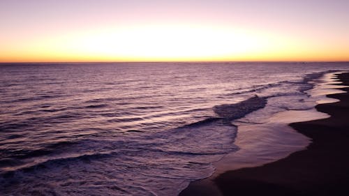 Aerial Footage of Calm Water on a Sea