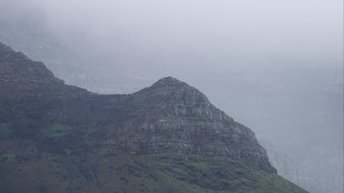 Aerial View of a Mountain in Capetown