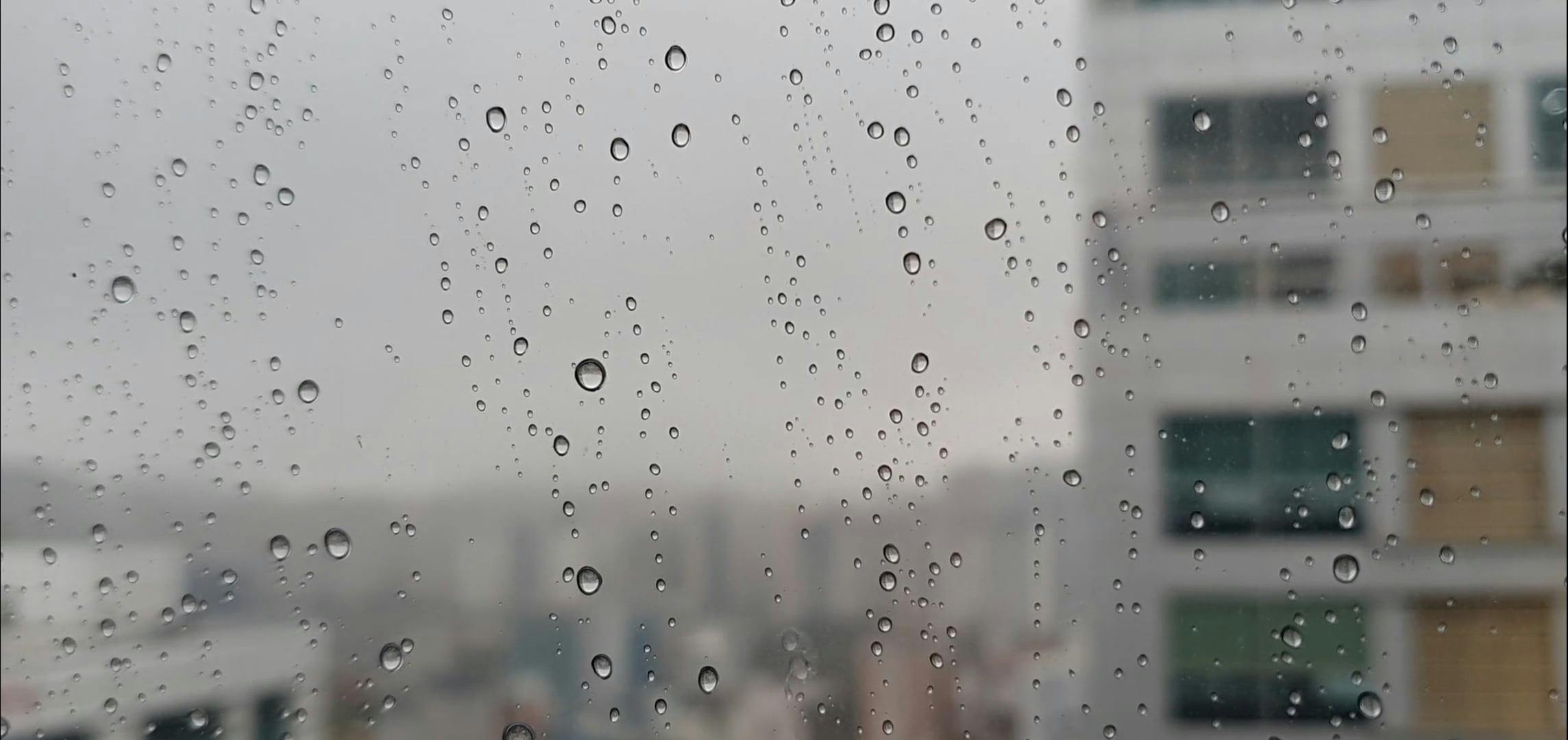 Rain Water Sliding Down The Glass Window Surface Free Stock Video Footage Royalty Free 4k Hd Video Clip