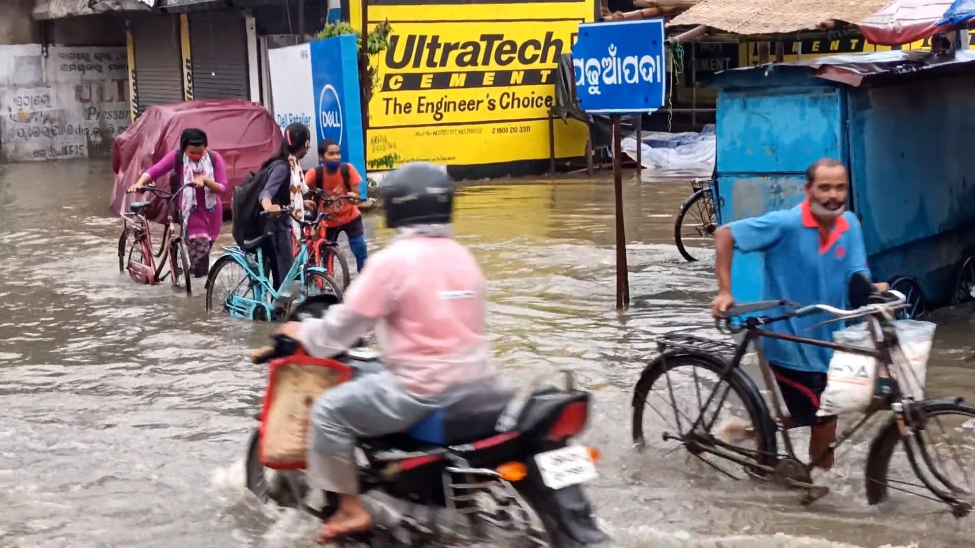 People Walking on a Flooded Street Free Stock Video Footage, Royalty ...