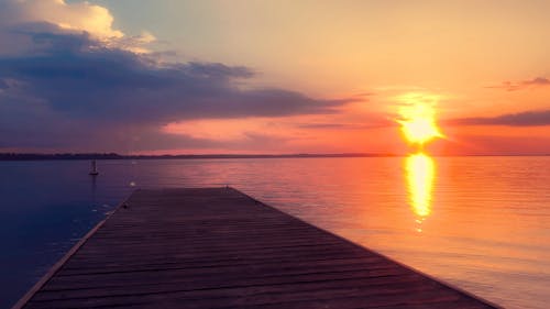 A Beautiful Sunset on a Lake