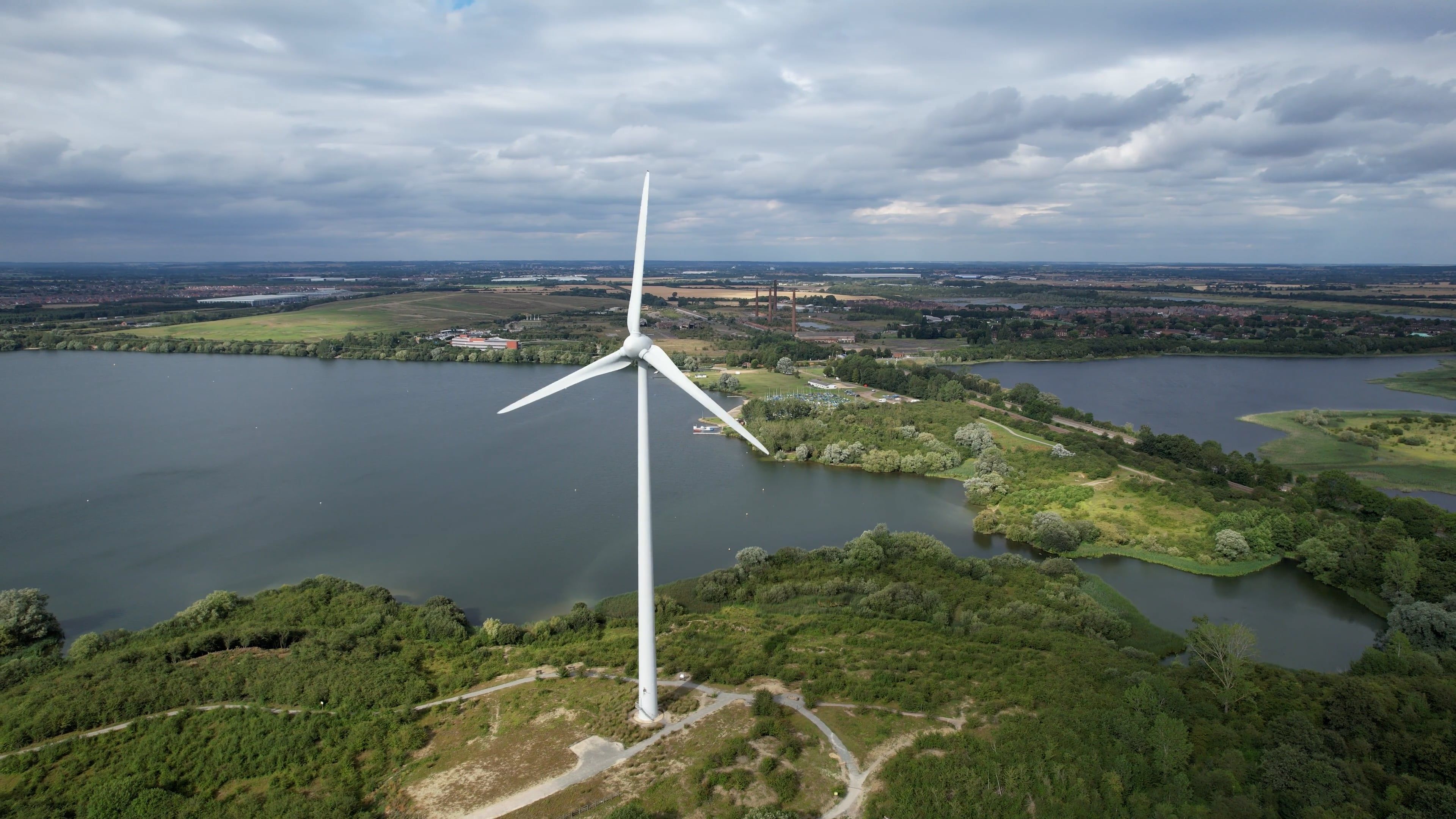Arc Shot of a Wind Turbine Free Stock Video Footage, Royalty-Free 4K ...