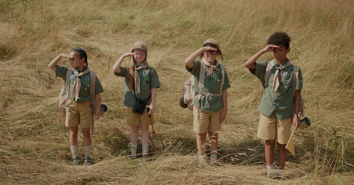 Young Scouts Marching while Walking in Field Free Stock Video Footage ...