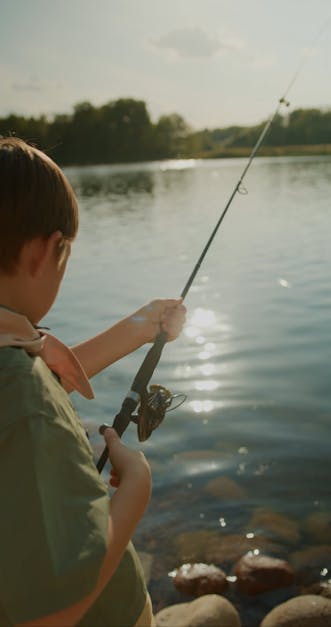 Boy Scout Fishing Free Stock Video Footage, Royalty-Free 4K & HD Video Clip