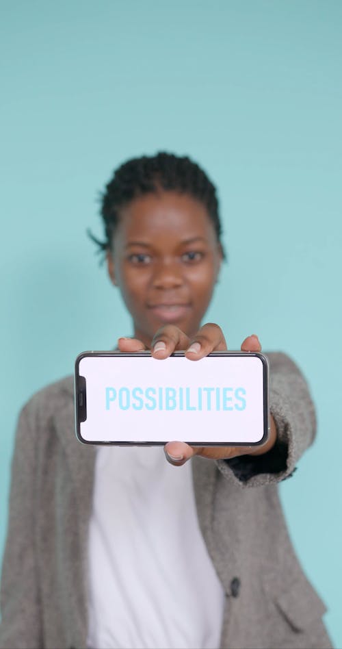 Woman Holding a Cellphone