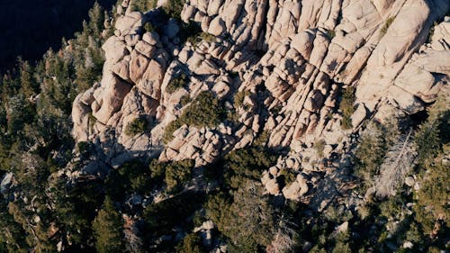 High Angle Shot of a Natural Rock Formation