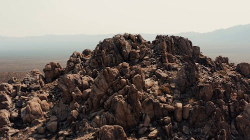 Drone Footage of Geological Formations in a Desert