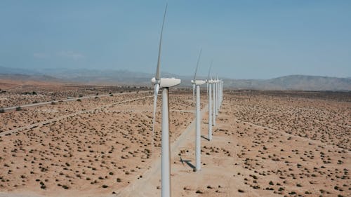 Aerial Shot of Wind Turbines