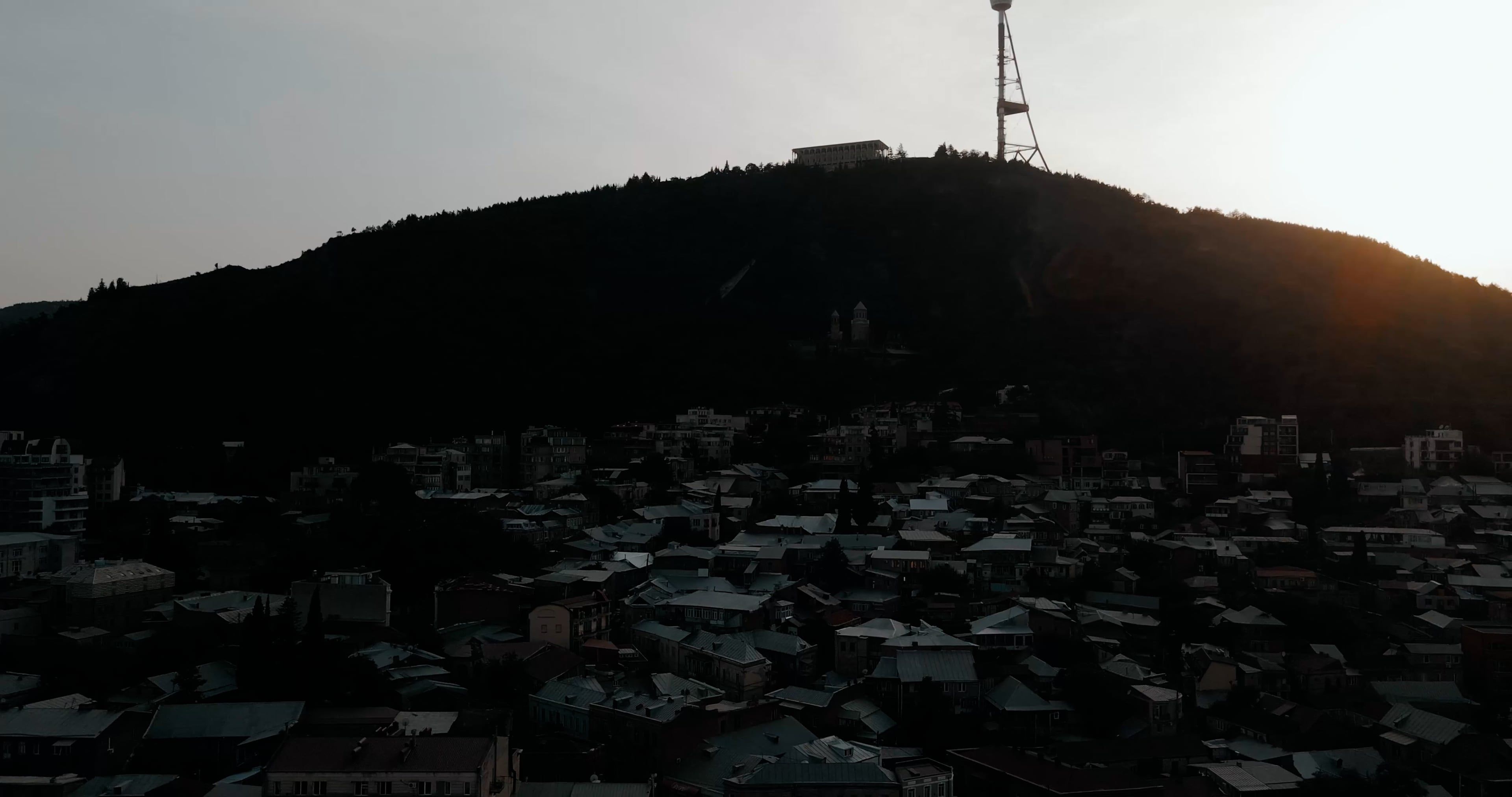 Drone Footage Of A Town In the Mountain Free Stock Video Footage ...