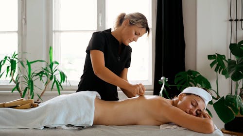 Woman Getting a Body Massage