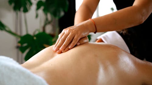 Person Having a Back Massage