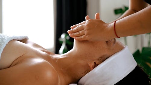 Massaging a Woman's Face