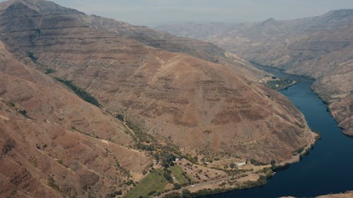 Aerial Footage of a Mountains and River