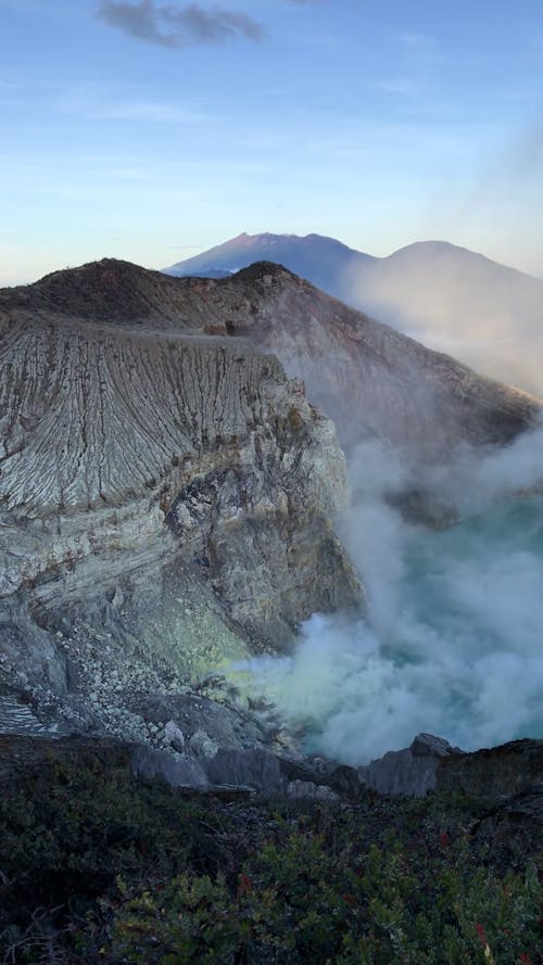 Aerial View of a Volcano