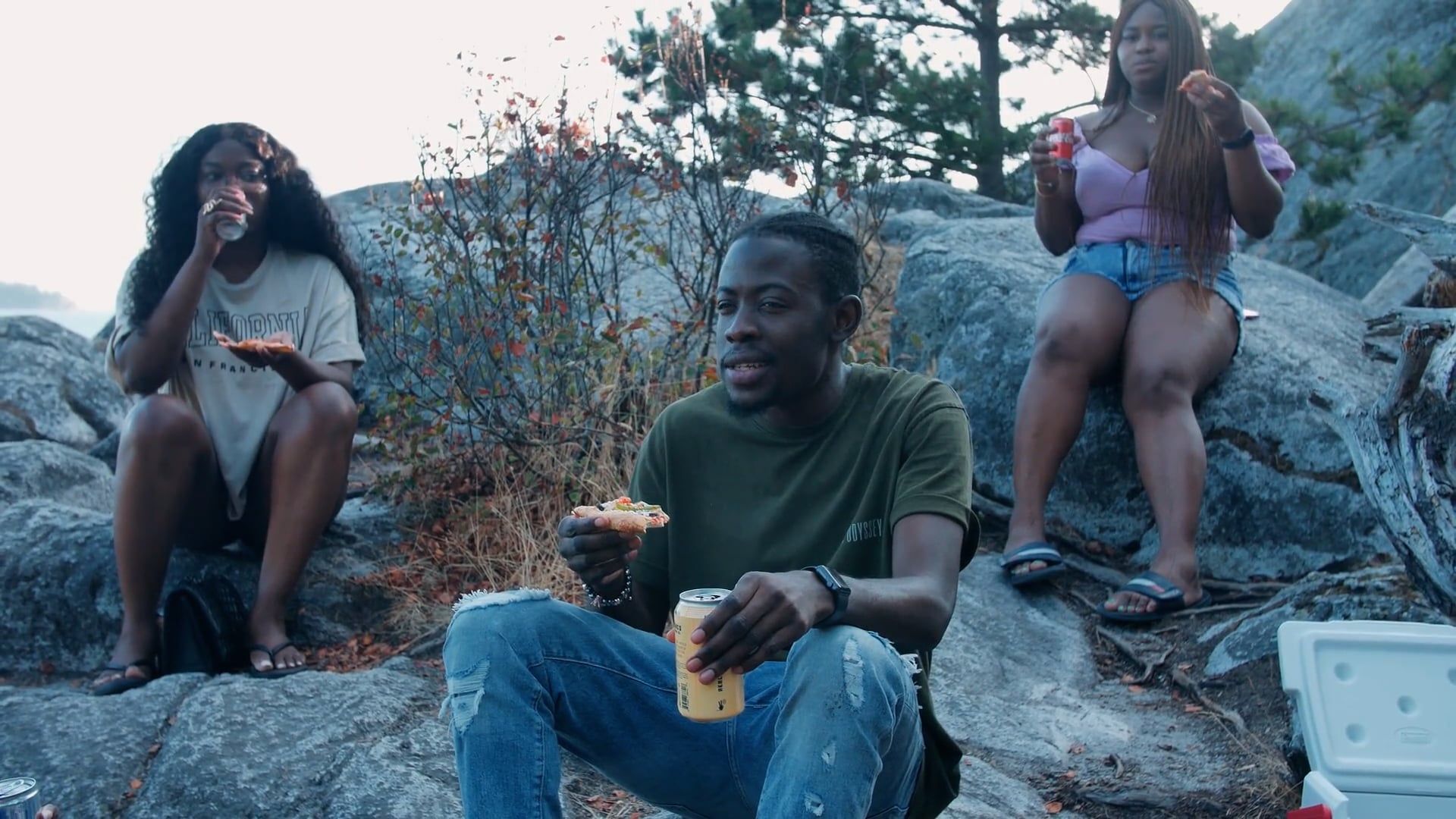 Friends On The Rocks Friends Sitting on the Rock Free Stock Video Footage, Royalty-Free 4K ...