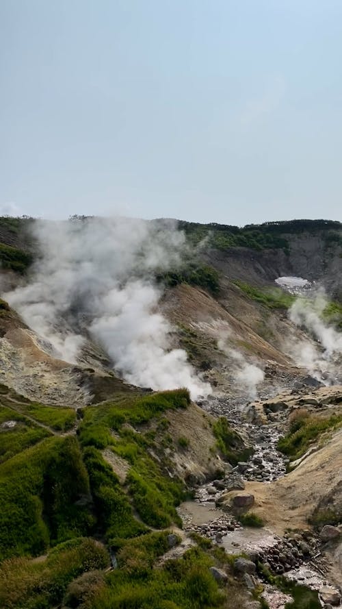 Steam Coming out of the Volcano