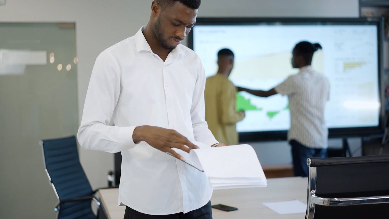African speaker engaging an audience