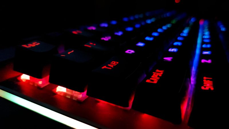 A close up of a keyboard with red letters Free Stock Video Footage ...