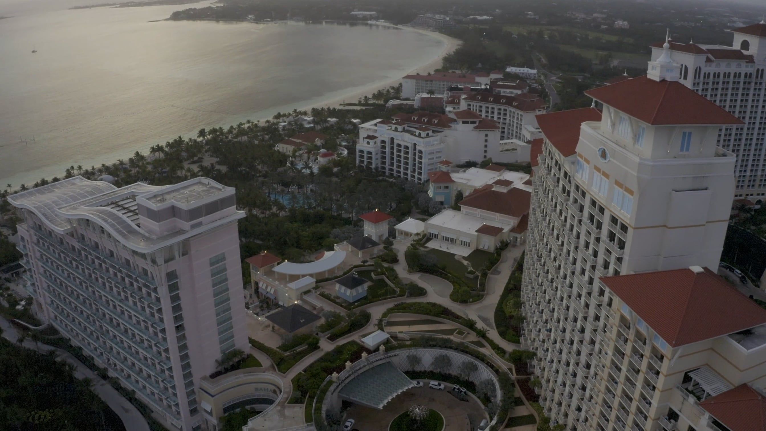 Drone Footage of a Buildings and Sea Free Stock Video Footage, Royalty ...