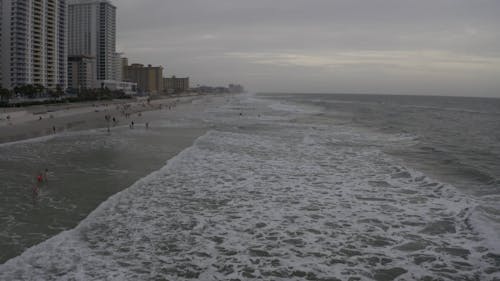 Waves Crashing on Shore