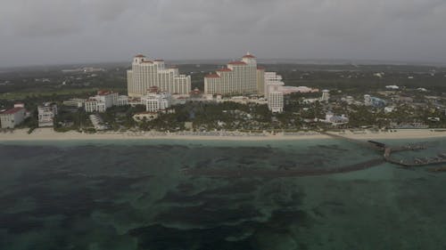Aerial View of a Luxurious Beach Resort